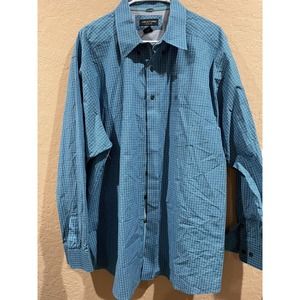 ARIAT Pro Series Brock Classic Fit LS Shirt Men's XXL Blue Curacao